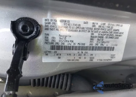 2014 Ford Focus Se from USA, damaged, VIN 1FADP3K26EL386481